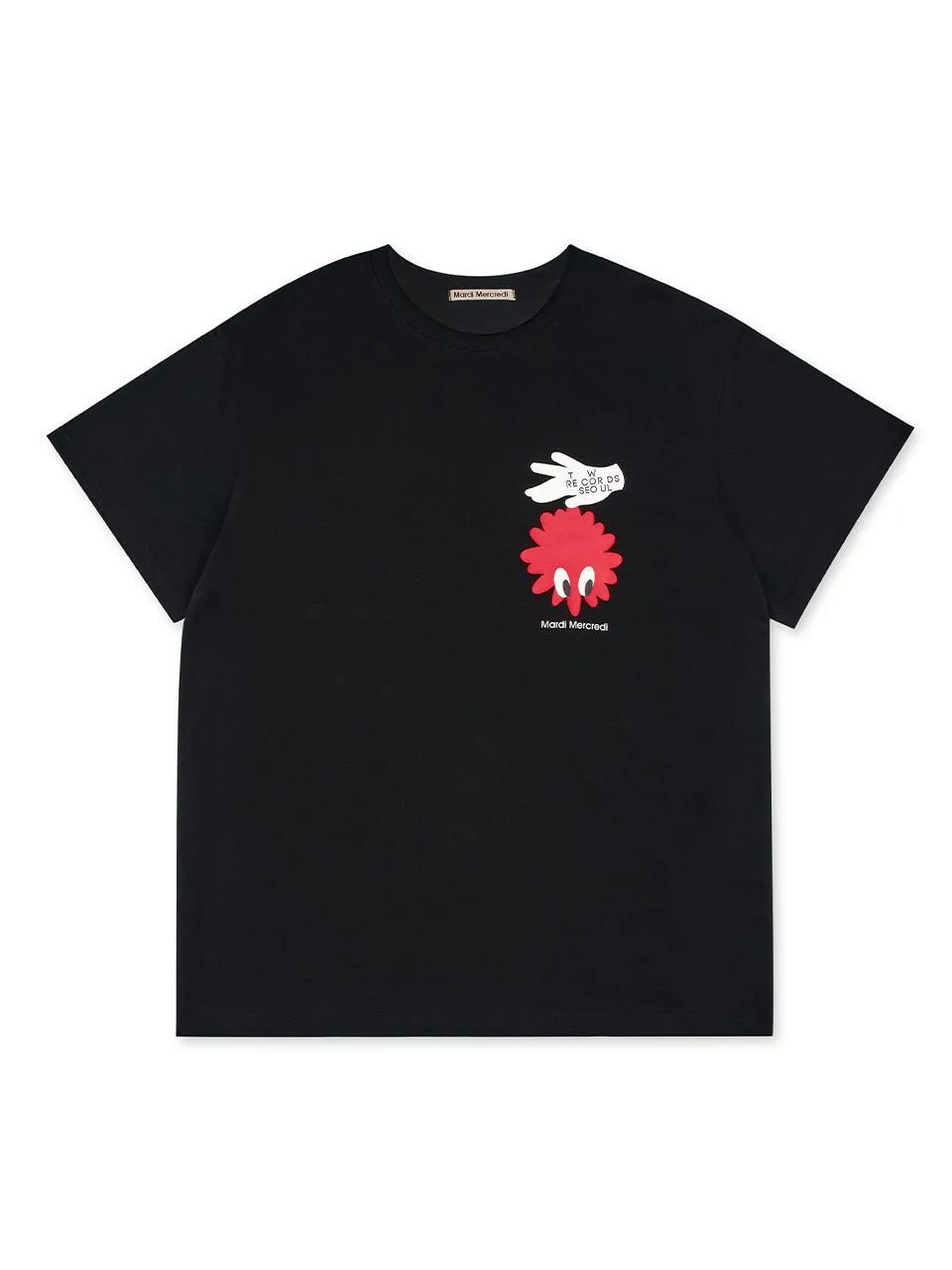 Simple Comfort UNISEX TSHIRT HAND   FLOWER MAN_BLACK