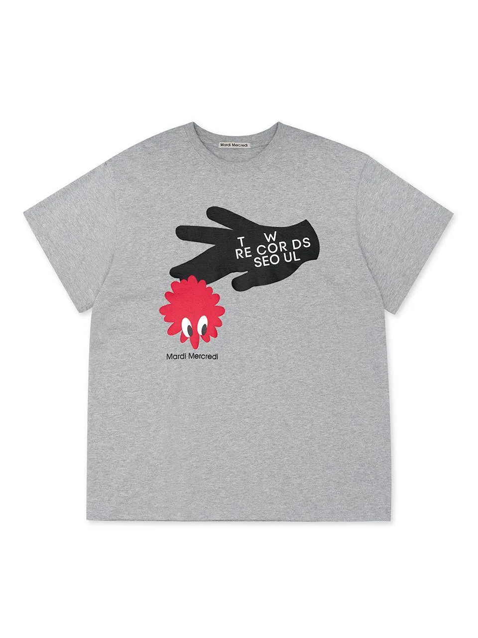 Chic Look Comfy Design Wear UNISEX TSHIRT TURNTABLE LOGO_GREY