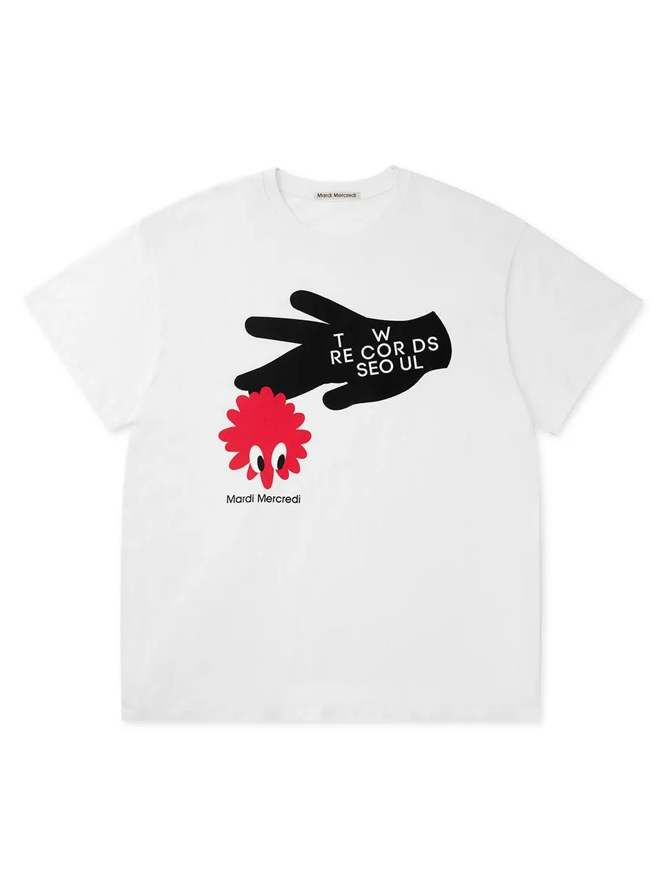 Sporty Style UNISEX TSHIRT TURNTABLE LOGO_WHITE