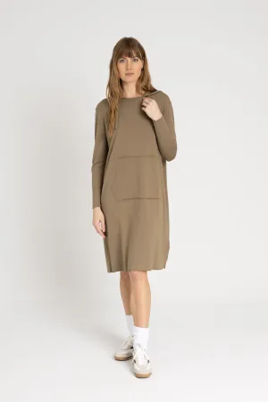 Green Drawstring Hoodie Dress Trendy Everyday Grace Glow