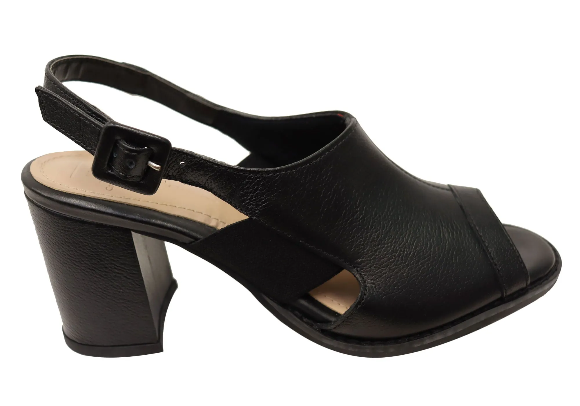 Via Paula Amberley Womens Brazilian Comfortable Leather Heels Comfortable Straps