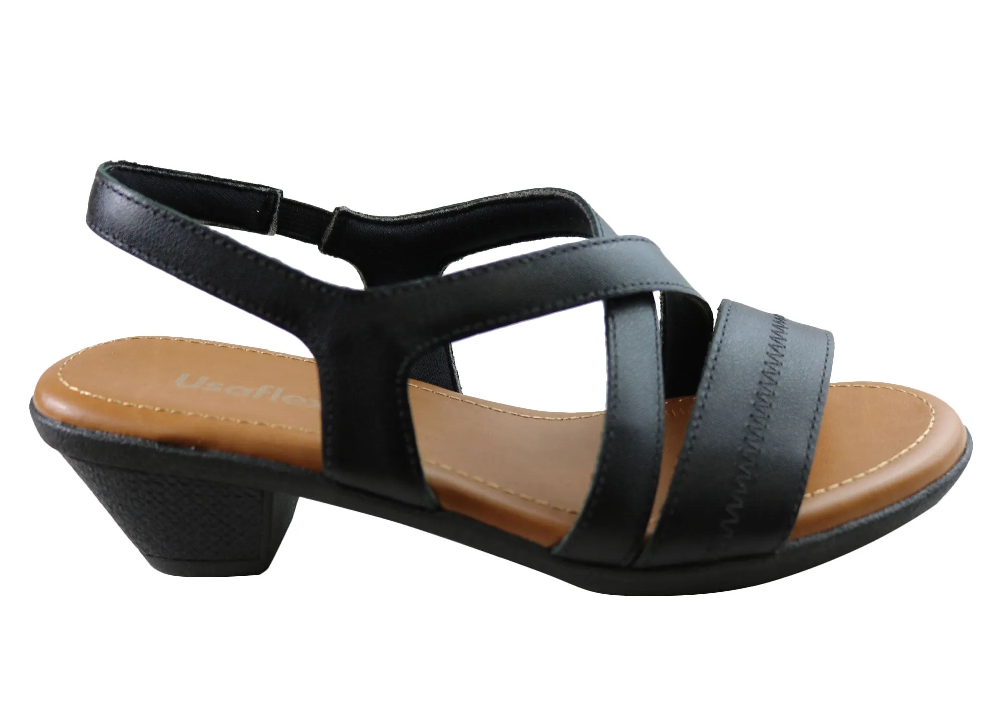 Usaflex Alta Womens Comfort Low Heel Leather Sandals Made In Brazil Ballet-Inspired Heels Evening Stilettos