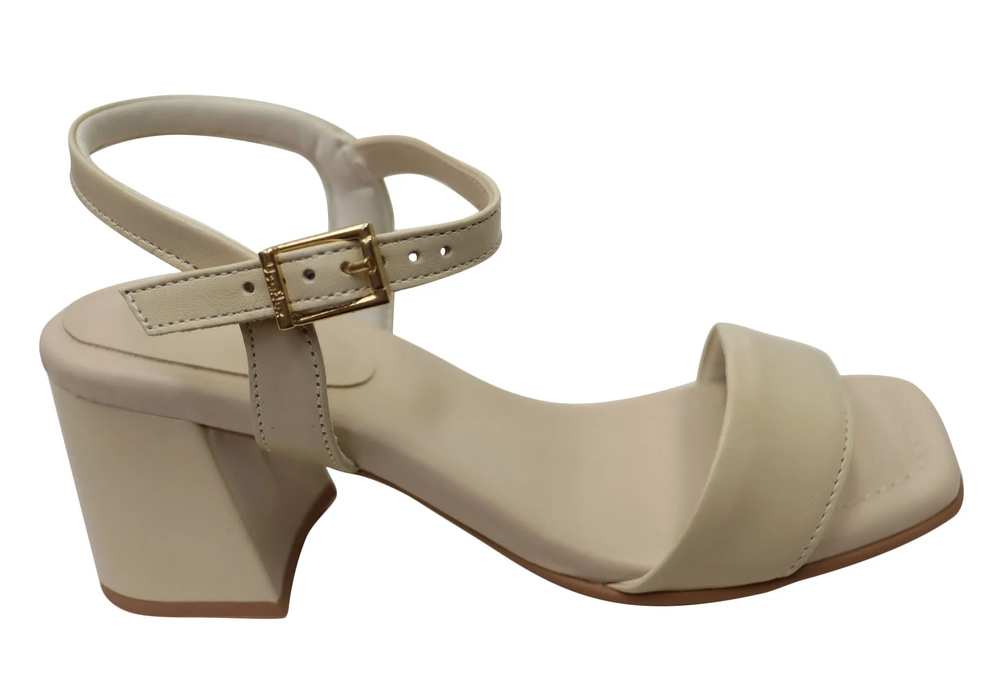 Causal Booties Usaflex Monica Womens Comfortable Leather Heel Sandals Made In Brazil