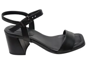 Classic Red Heels Usaflex Monica Womens Comfortable Leather Heel Sandals Made In Brazil