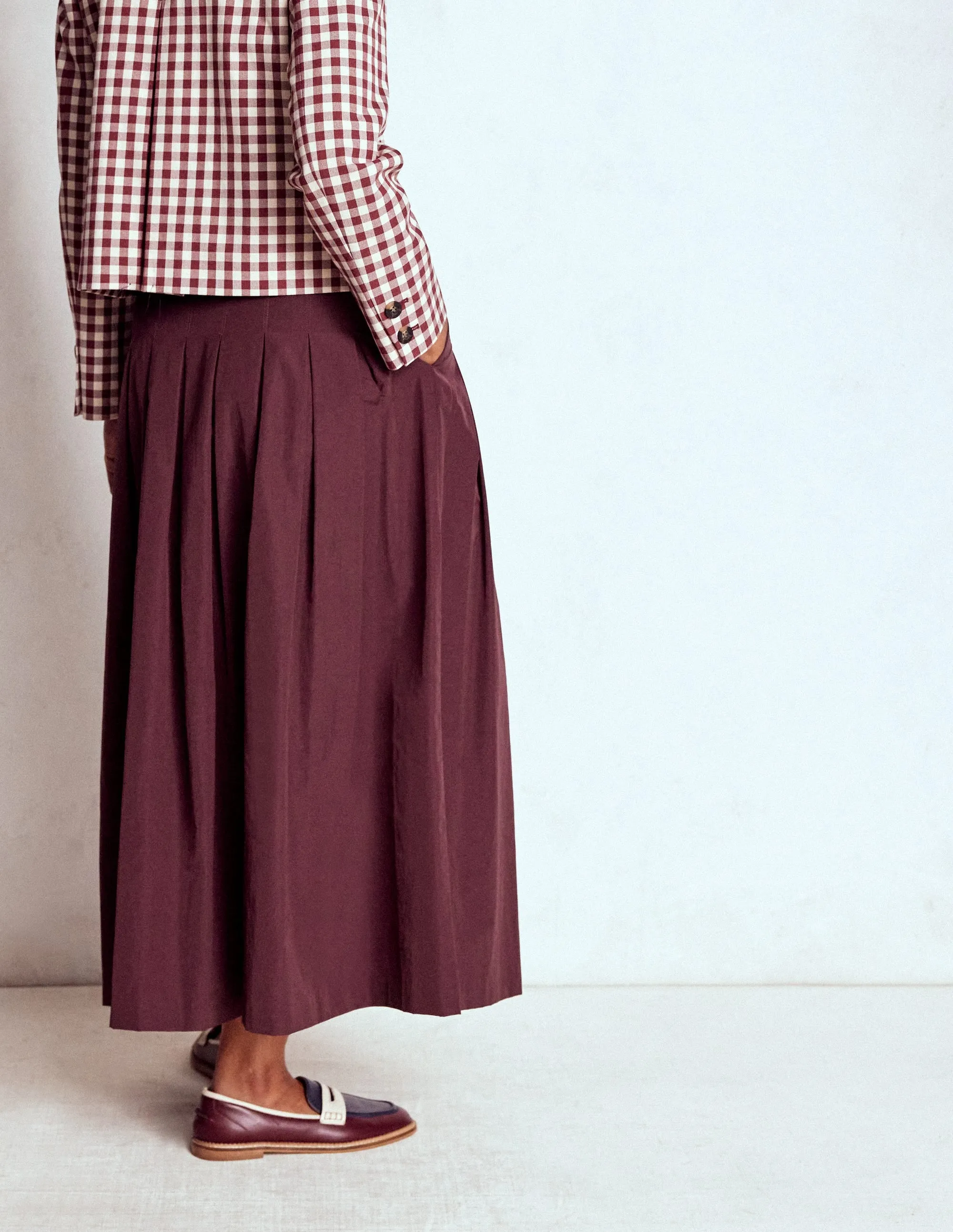 Valentina Taffeta Midi Skirt-Deep Wisteria Fashion Energy Tear Resistant Material