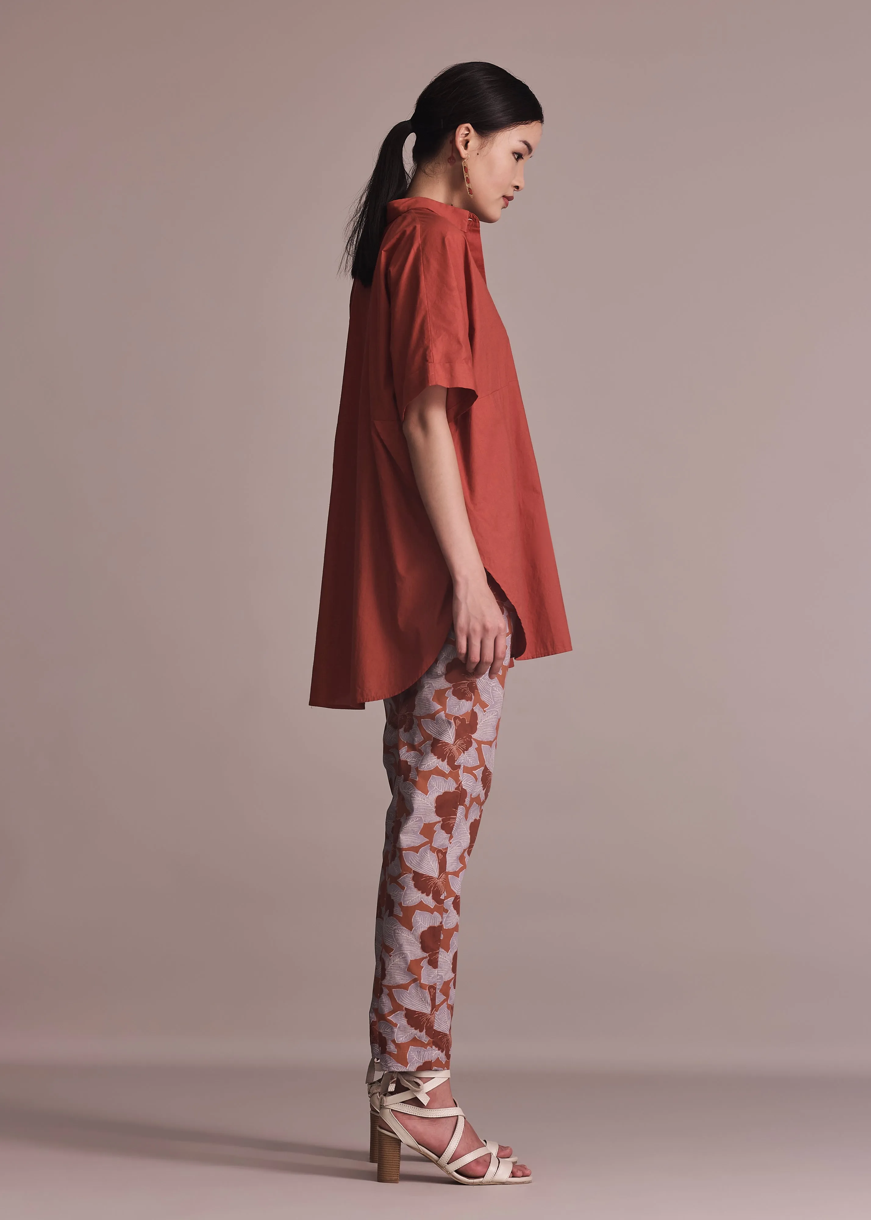 Cozy Pajama Pants Rush Mode BETEL - TERRACOTTA