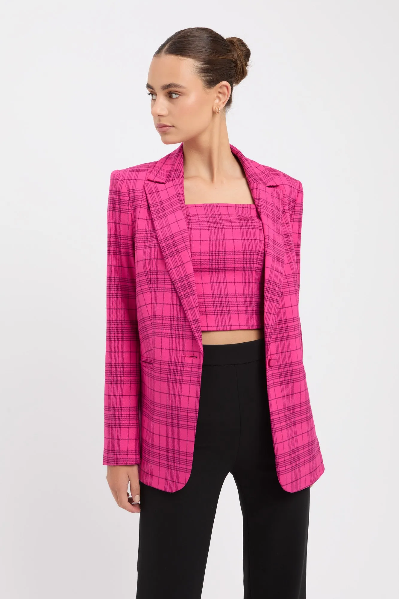 Verona Check Blazer Sleek Casual