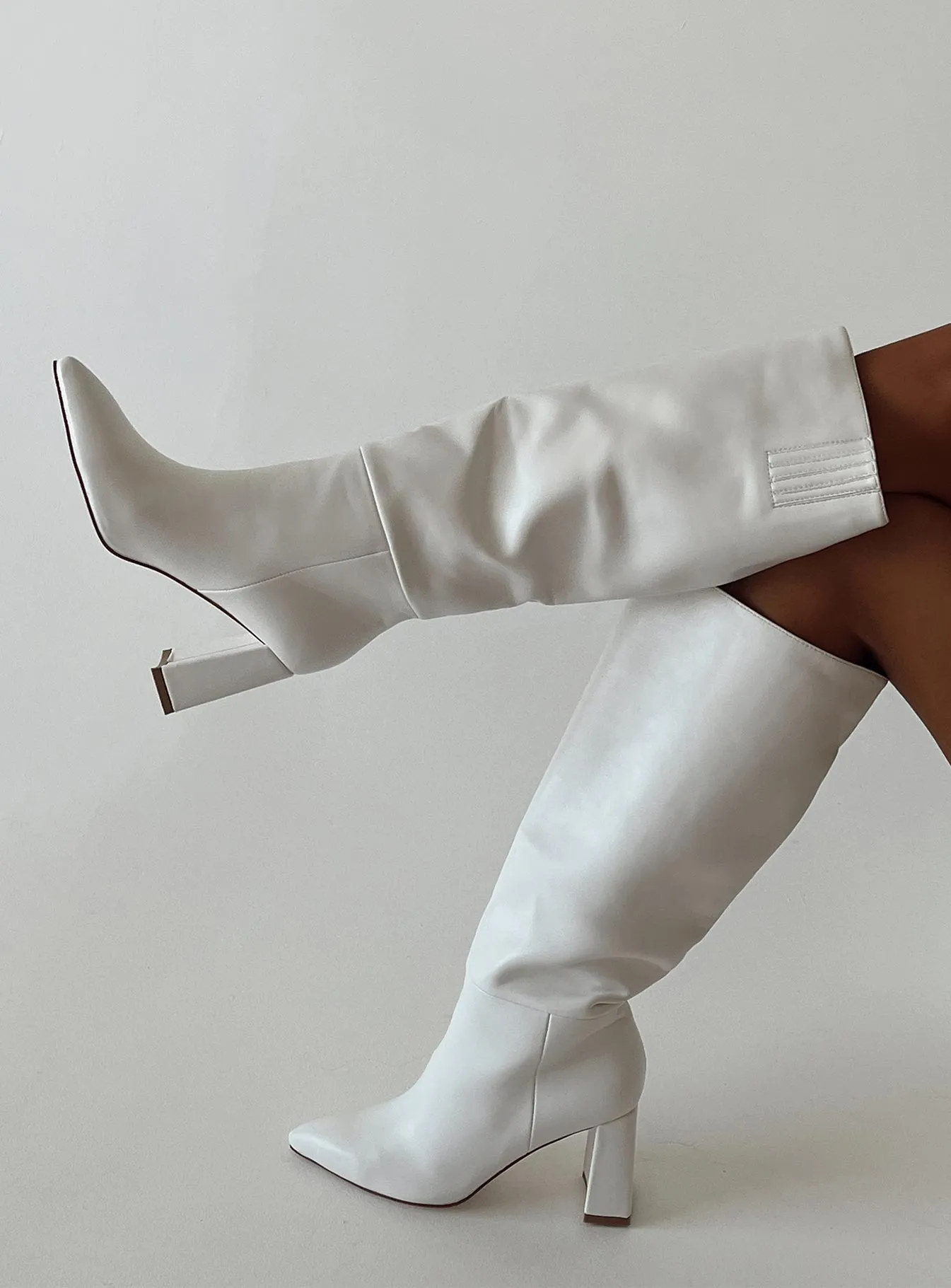 Easy Flex Full Contact Vesper Knee High Boots White