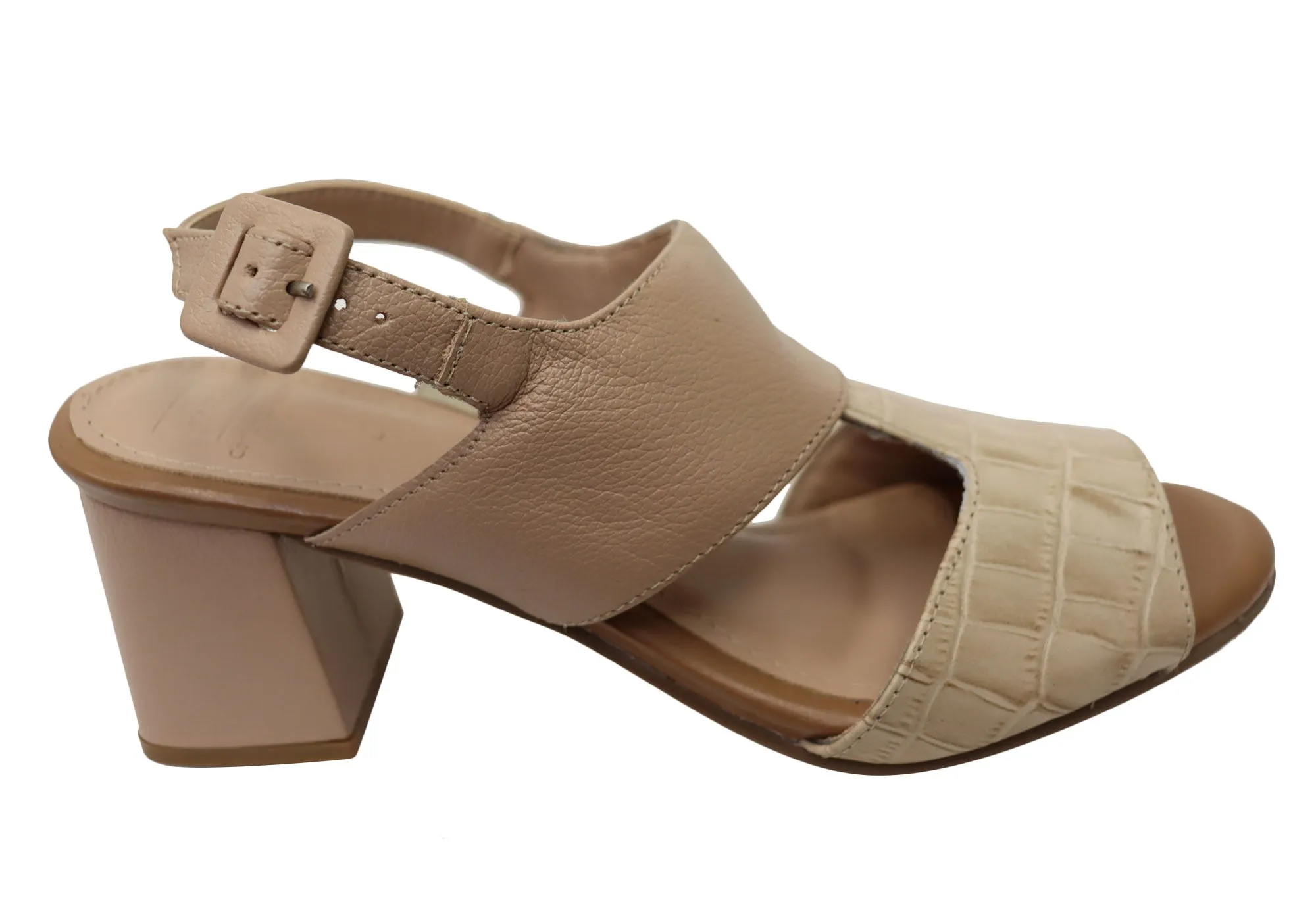 Breathable mesh Street Glam Via Paula Julie Womens Brazilian Comfortable Leather Heels