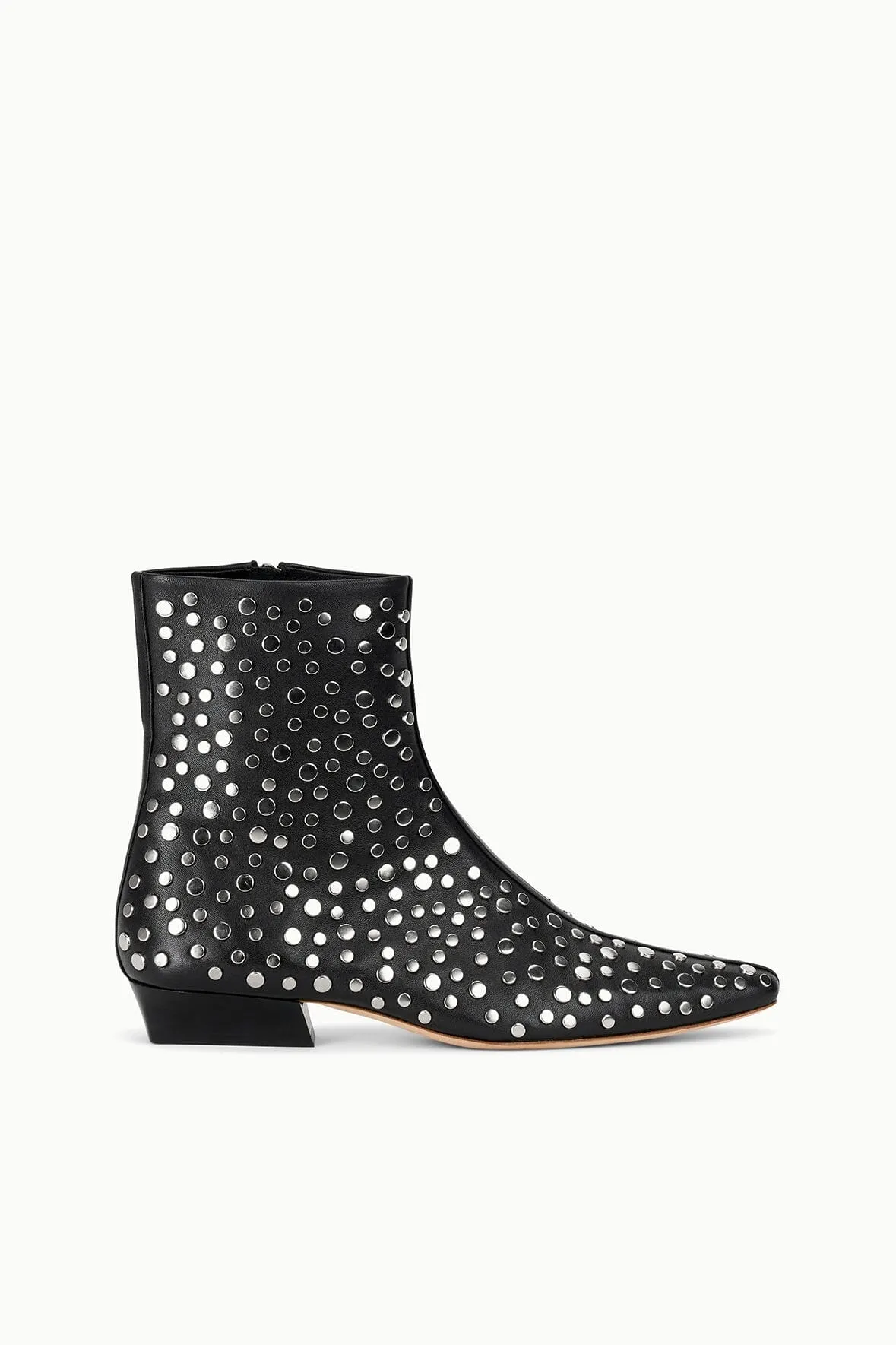 WALLY FLAT ANKLE BOOT | RIVETS Fur Trim