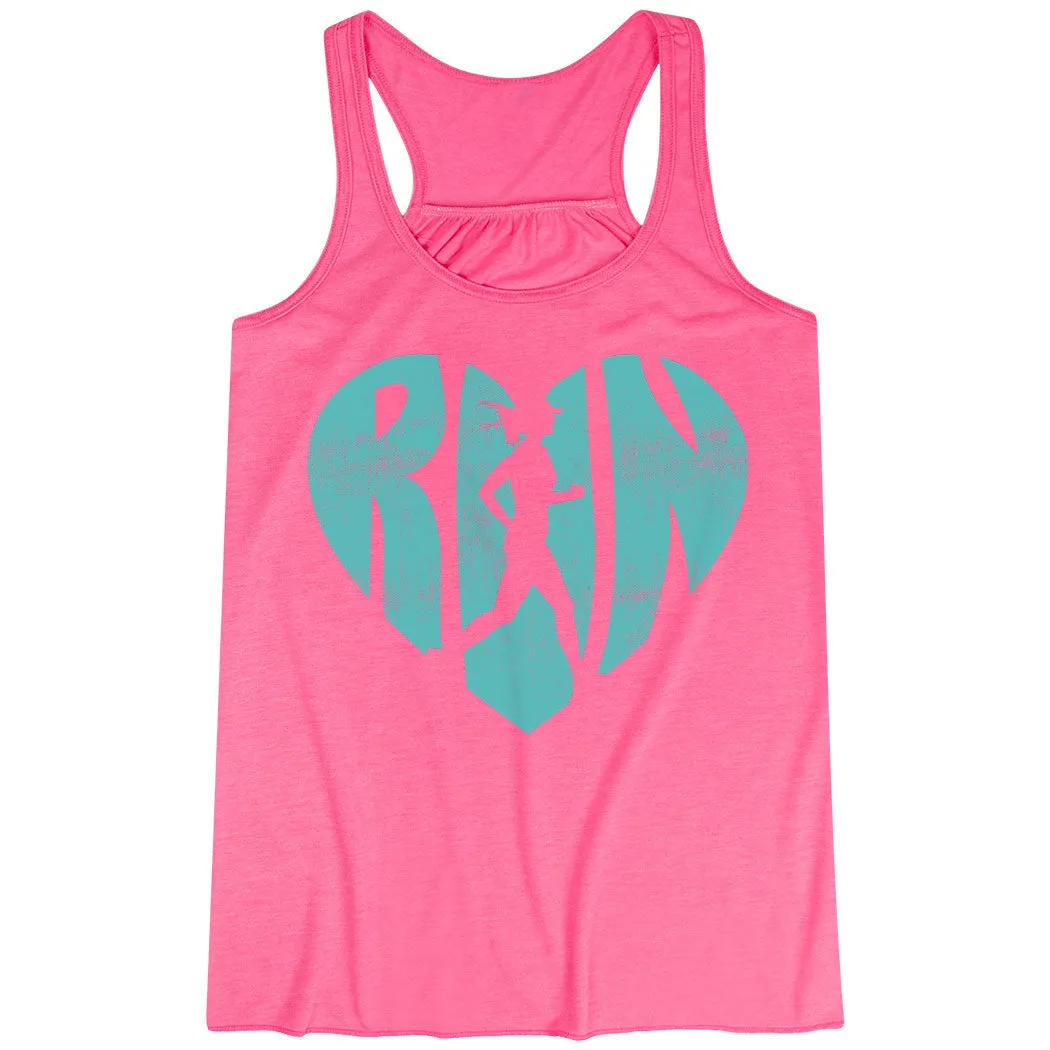 Flowy Racerback Tank Top - Love The Run Enhanced Durability Fabric
