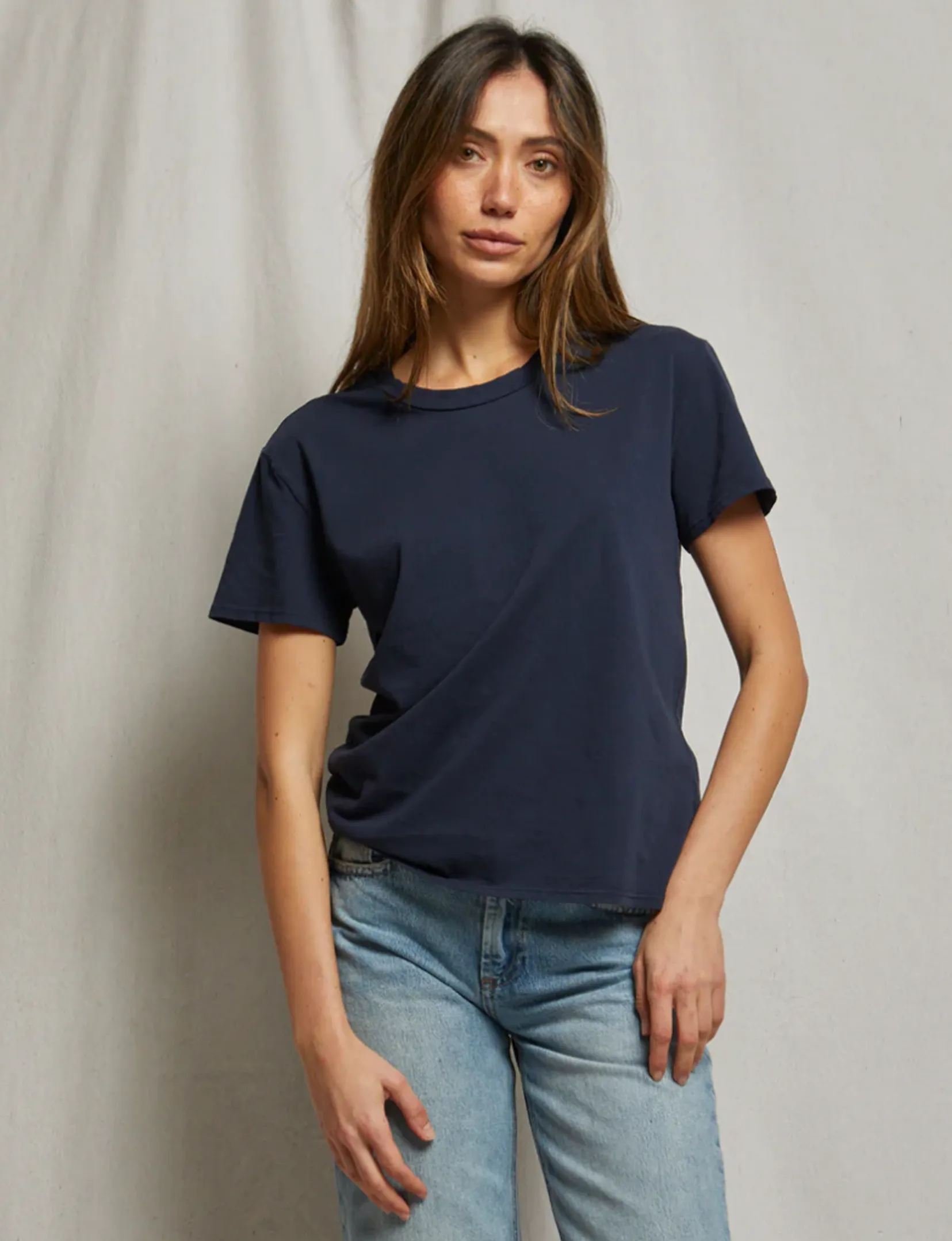 Harley Boxy Crew Tee, Navy Day-to-Night Look