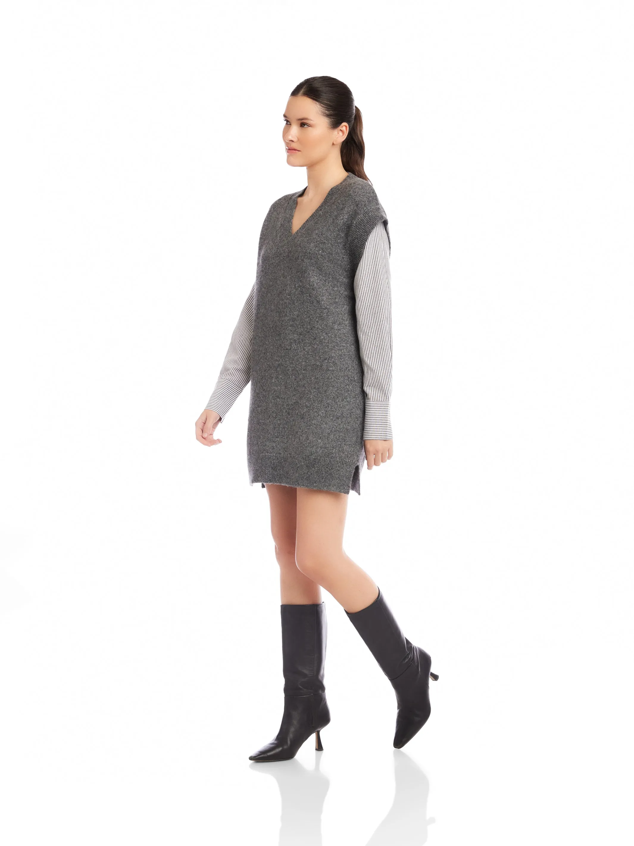 Sally Mixed Media Dress Evening-Wear