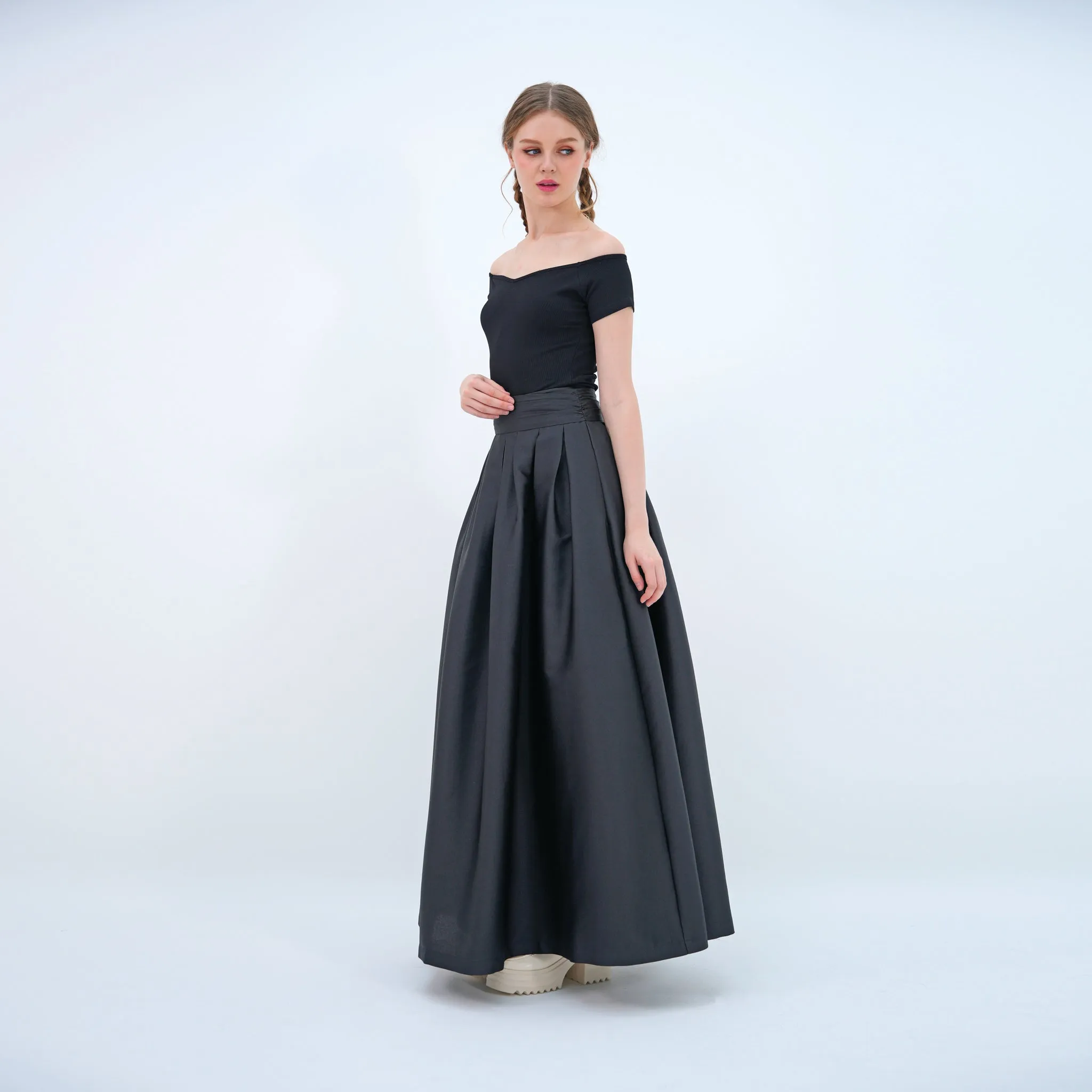 Samsoe Maxi Skirt Matching Belt Gentle Flow