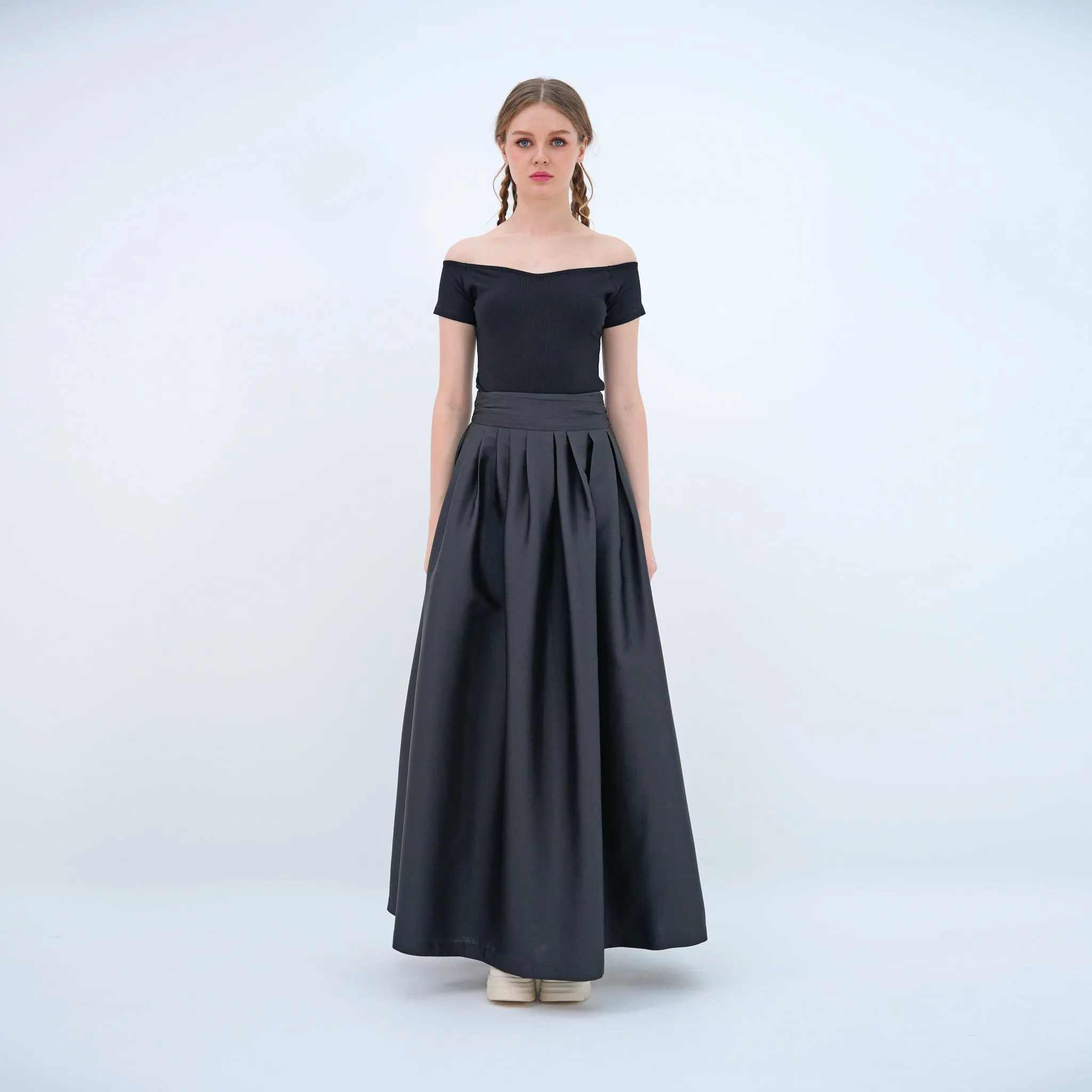 Samsoe Maxi Skirt Double Stitched Crisp Finish