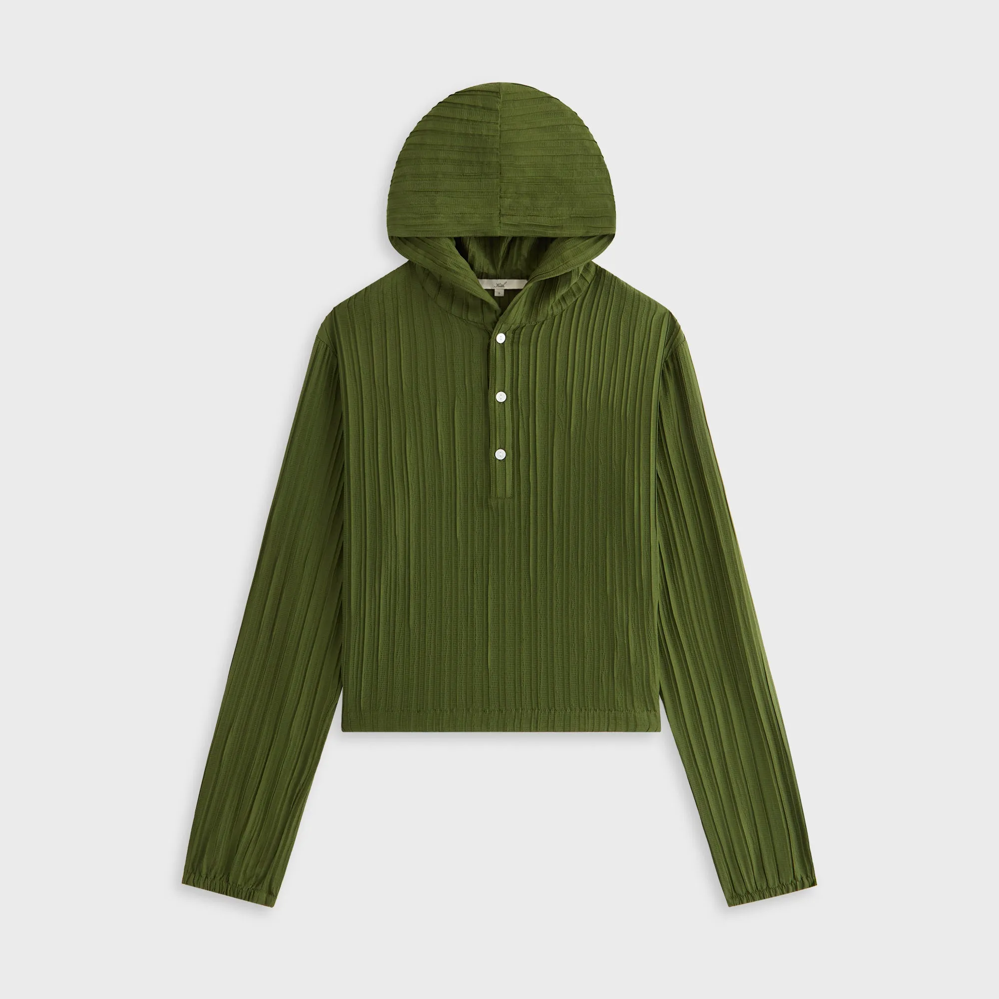 Kith Women Umi Plisse Drawstring Hoodie - Kelp Unisex product surfing suitable balance