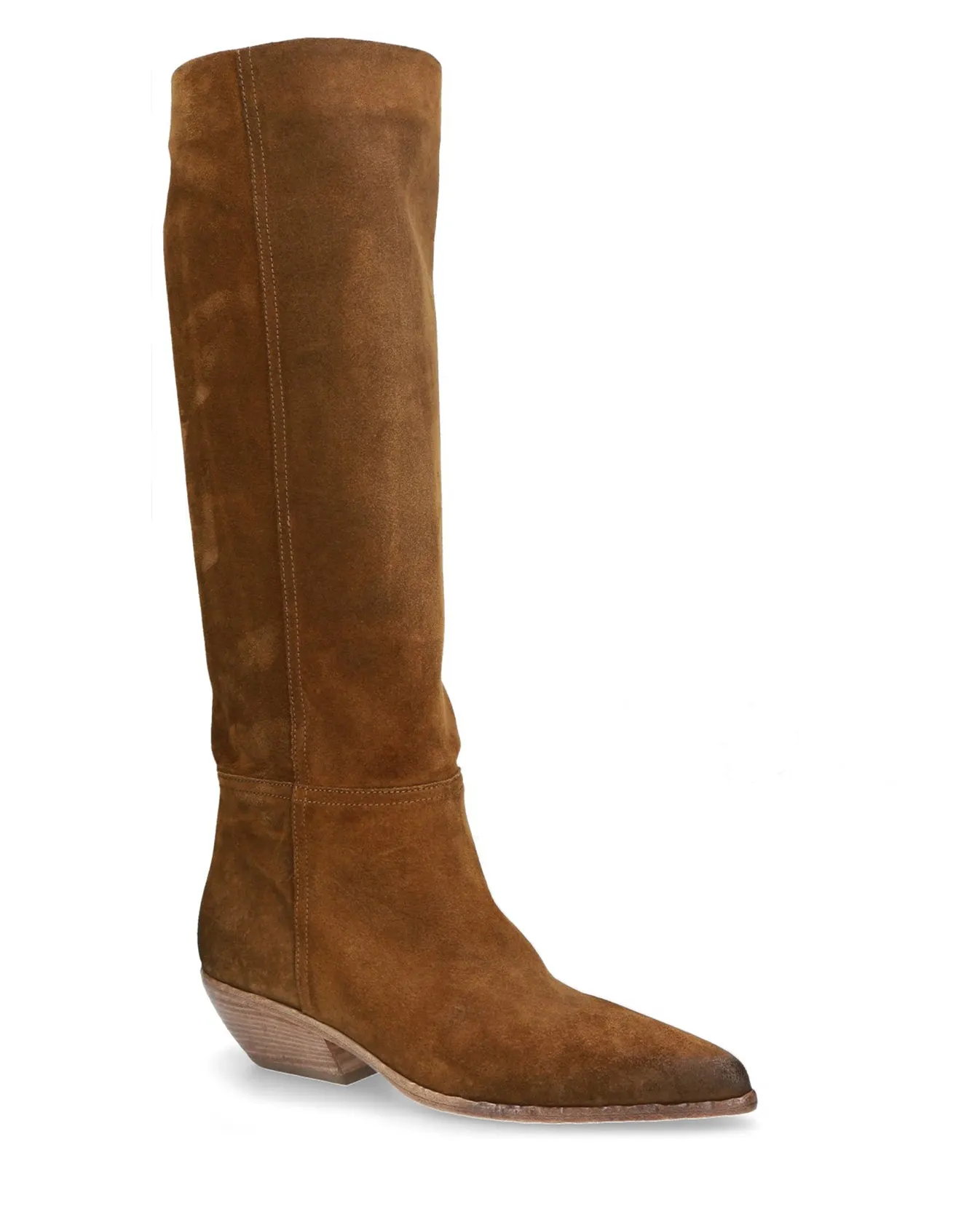 Thermal Lining All weather Western Knee High Boot Tan Suede E4522