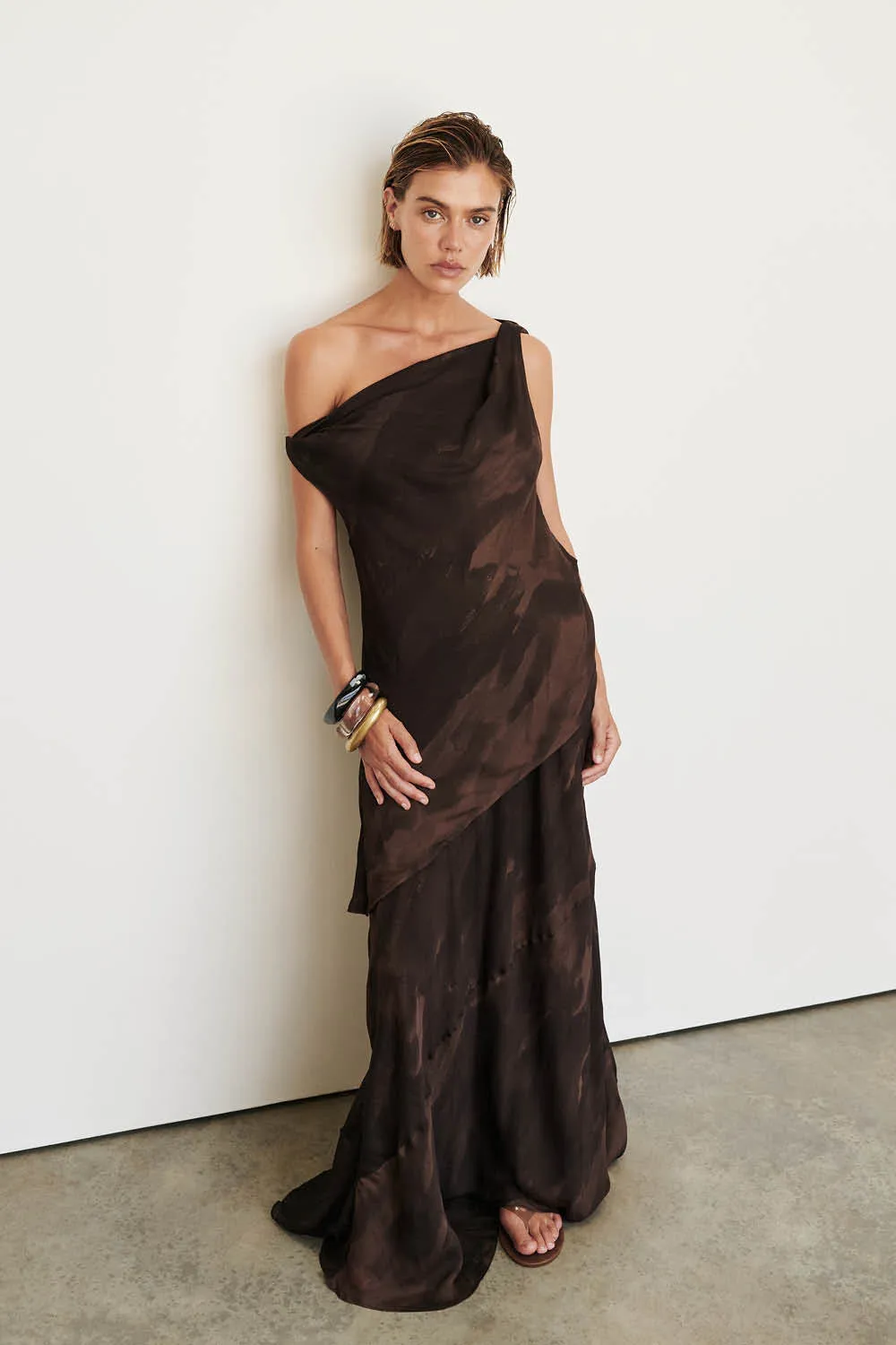 Custom made WILLOW CHOC PRINT MIDI SKIRT