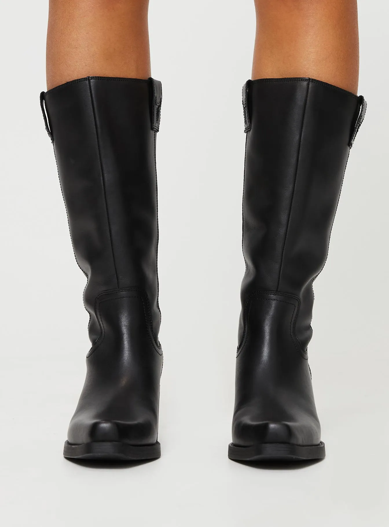 Windsor Smith Howler Knee High Boots Black Toe Space