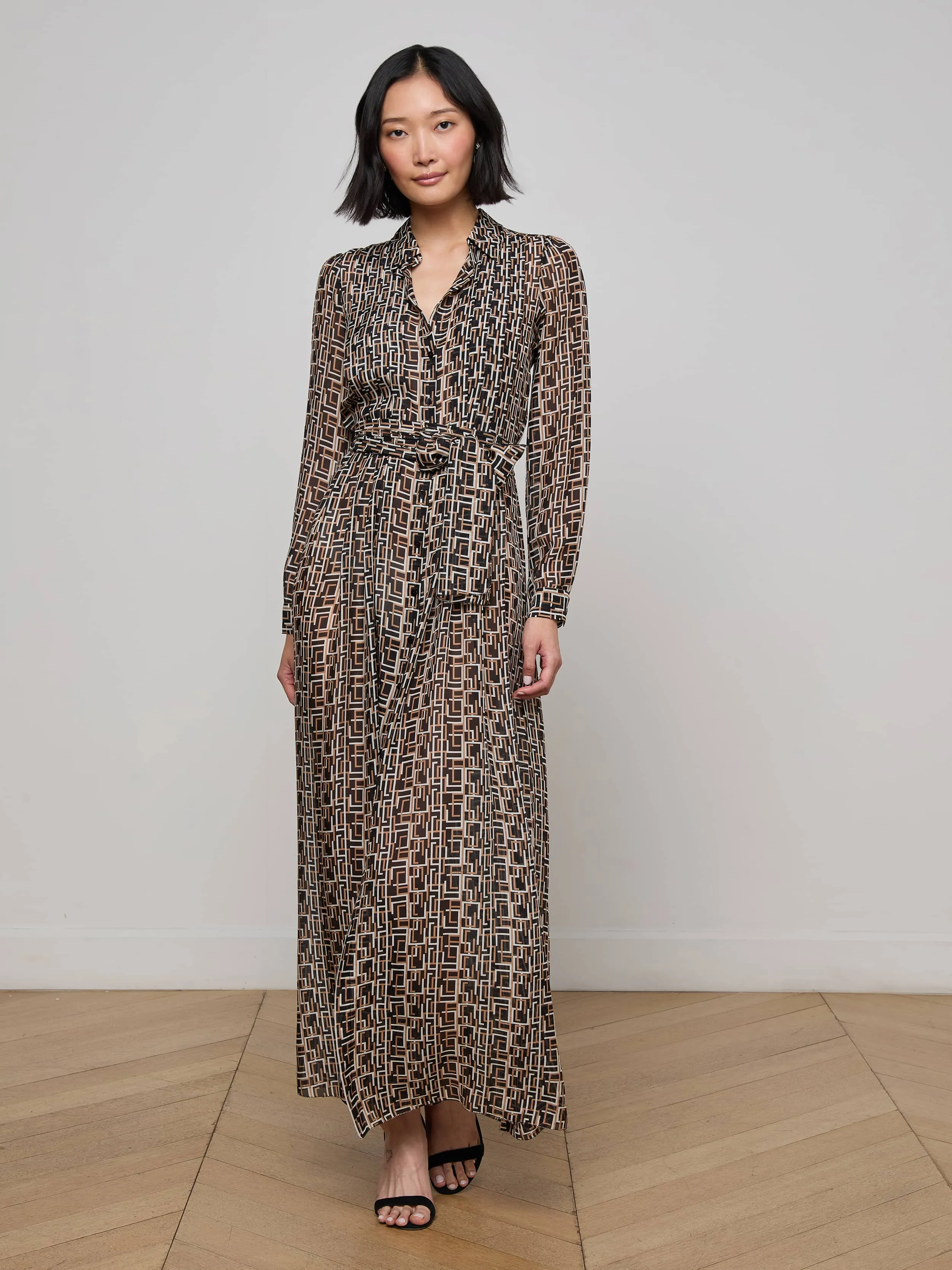 Klaudia Silk Shirt Dress Summer Outfit