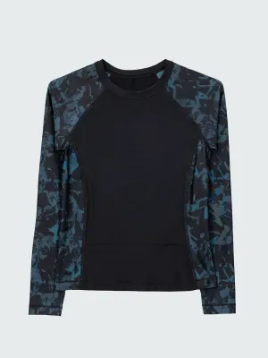 Women's Aurora Long Sleeve Rash Vest Coastal Swim Flexible Core Panels