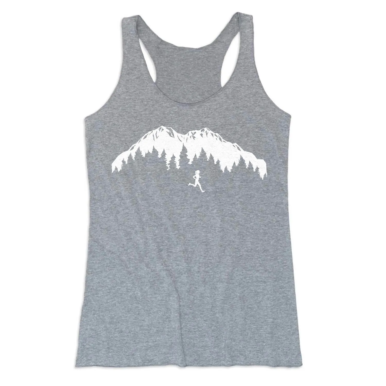 Women's Everyday Tank Top - Trail Runner in the Mountains Odor Resistant Fabric