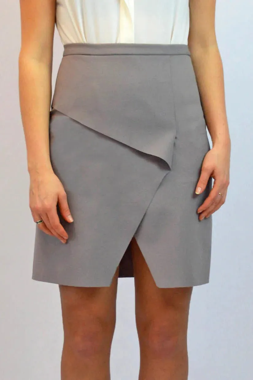 Sustainable Wrap Front Skirt