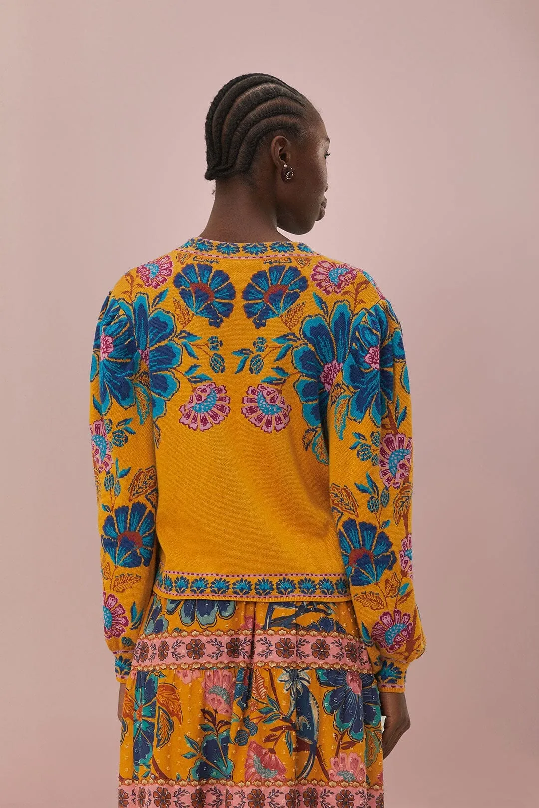 Yellow Mica Knit Cardigan LowImpact Dye Process