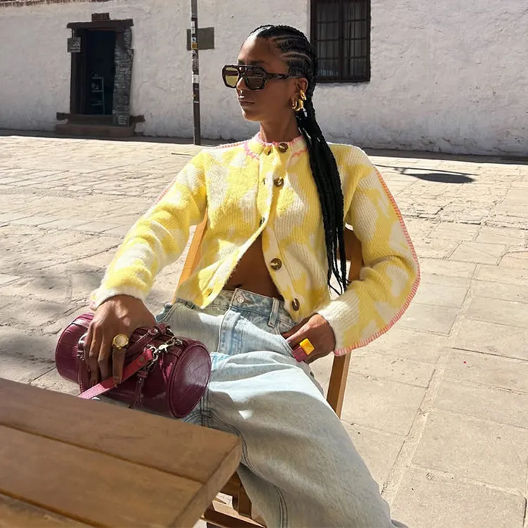 Yellow Zizi Cardigan Compression Fit Technology