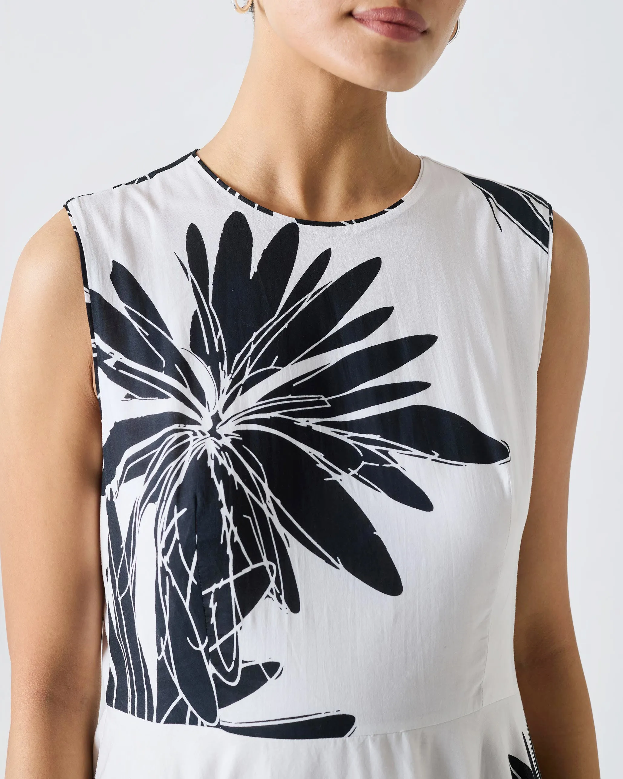 Cozy Flex Yoroi Dress - Black & White Print