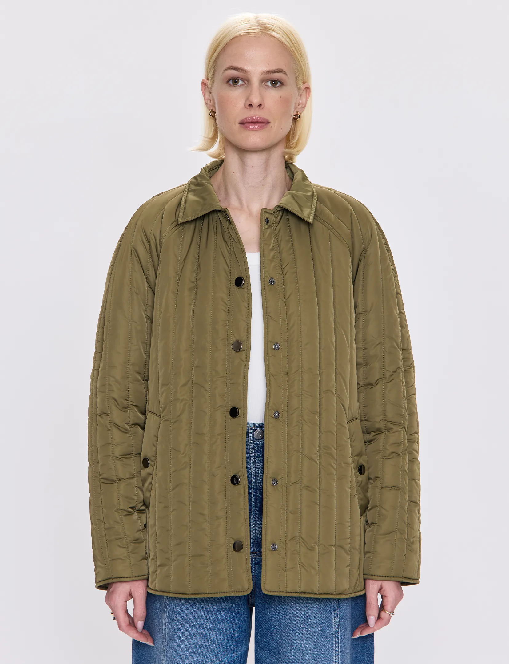 Sawyer Jacket, Olive Single Buttons